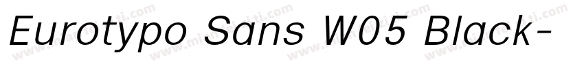 Eurotypo Sans W05 Black字体转换